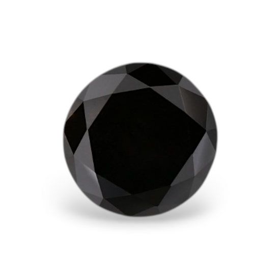 1.06 Carat Natural Black Round Diamond GIA