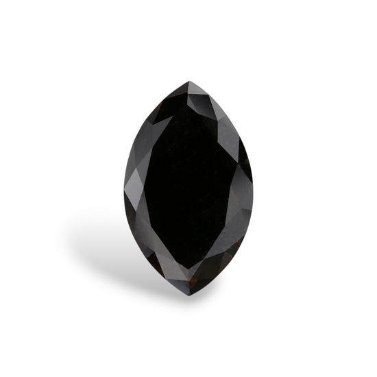2.8 Carat Natural Black Marquise Diamond GIA