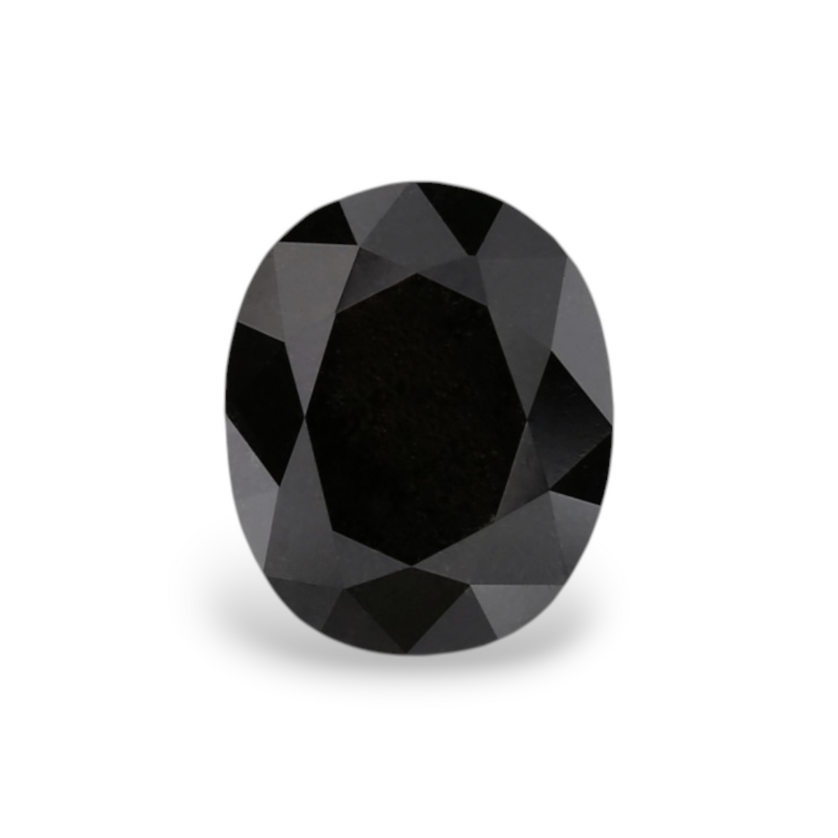 1.46 Carat Natural Black Oval Diamond GIA