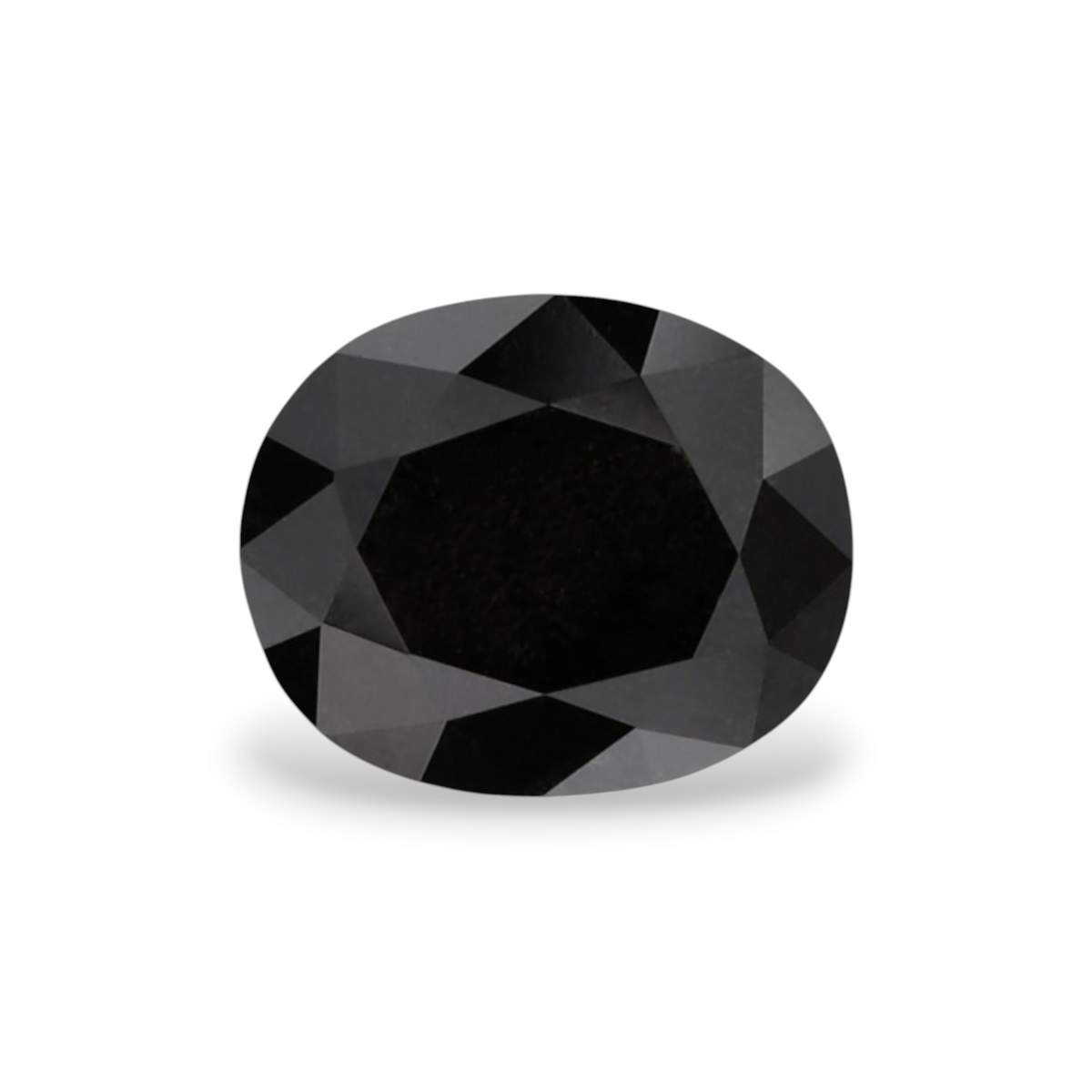 1.46 Carat Natural Black Oval Diamond GIA