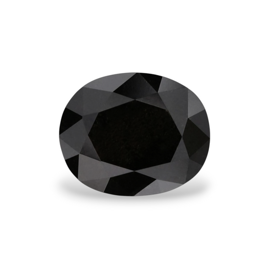 1.46 Carat Natural Black Oval Diamond GIA