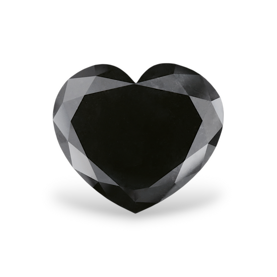 13.27 Carat Natural Black Heart Diamond GIA