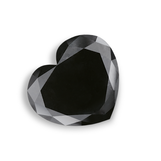 13.27 Carat Natural Black Heart Diamond GIA