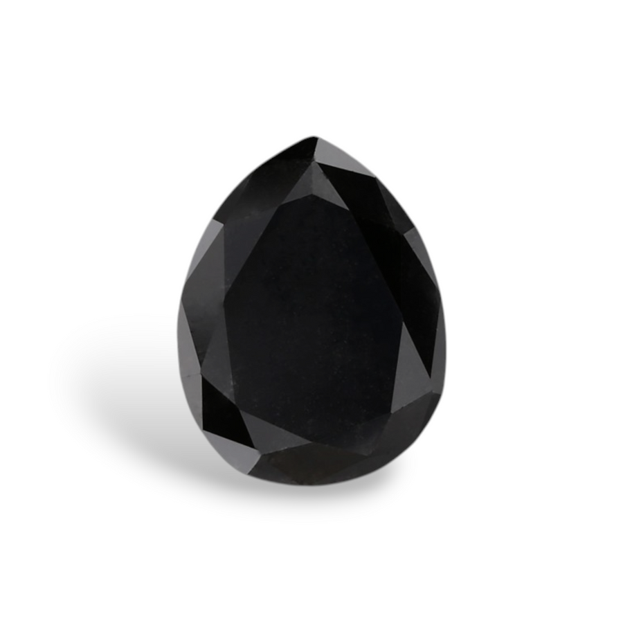 1.01 Carat Natural Black Pear Diamond GIA