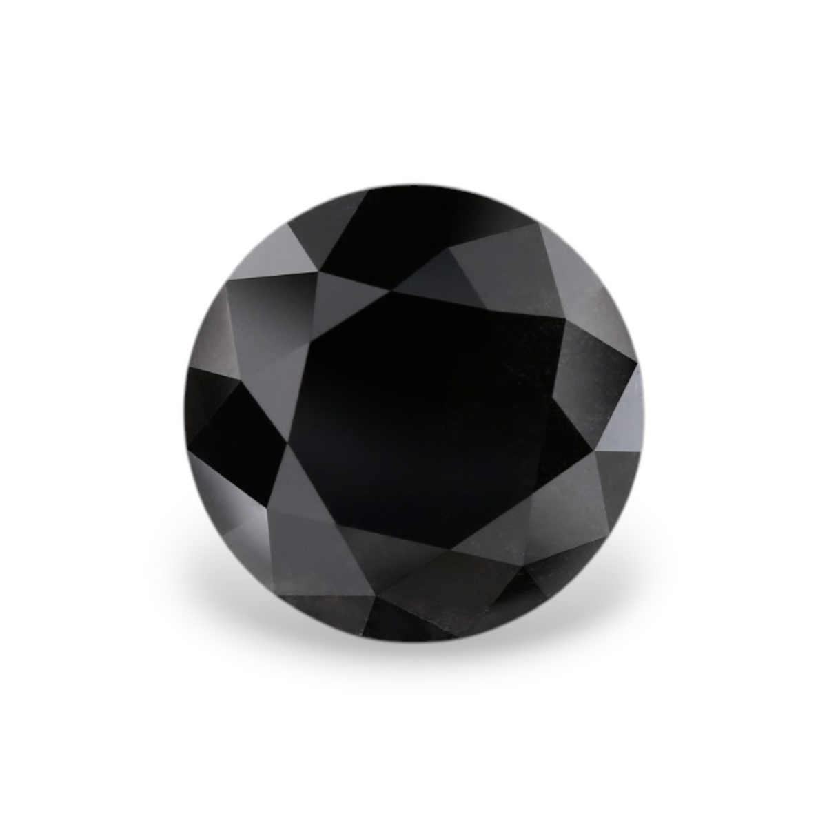 5.13 Carat Natural Black Round Diamond GIA