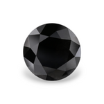 5.13 Carat Natural Black Round Diamond GIA