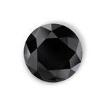 5.13 Carat Natural Black Round Diamond GIA