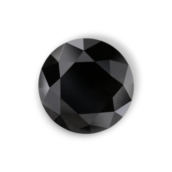 5.13 Carat Natural Black Round Diamond GIA