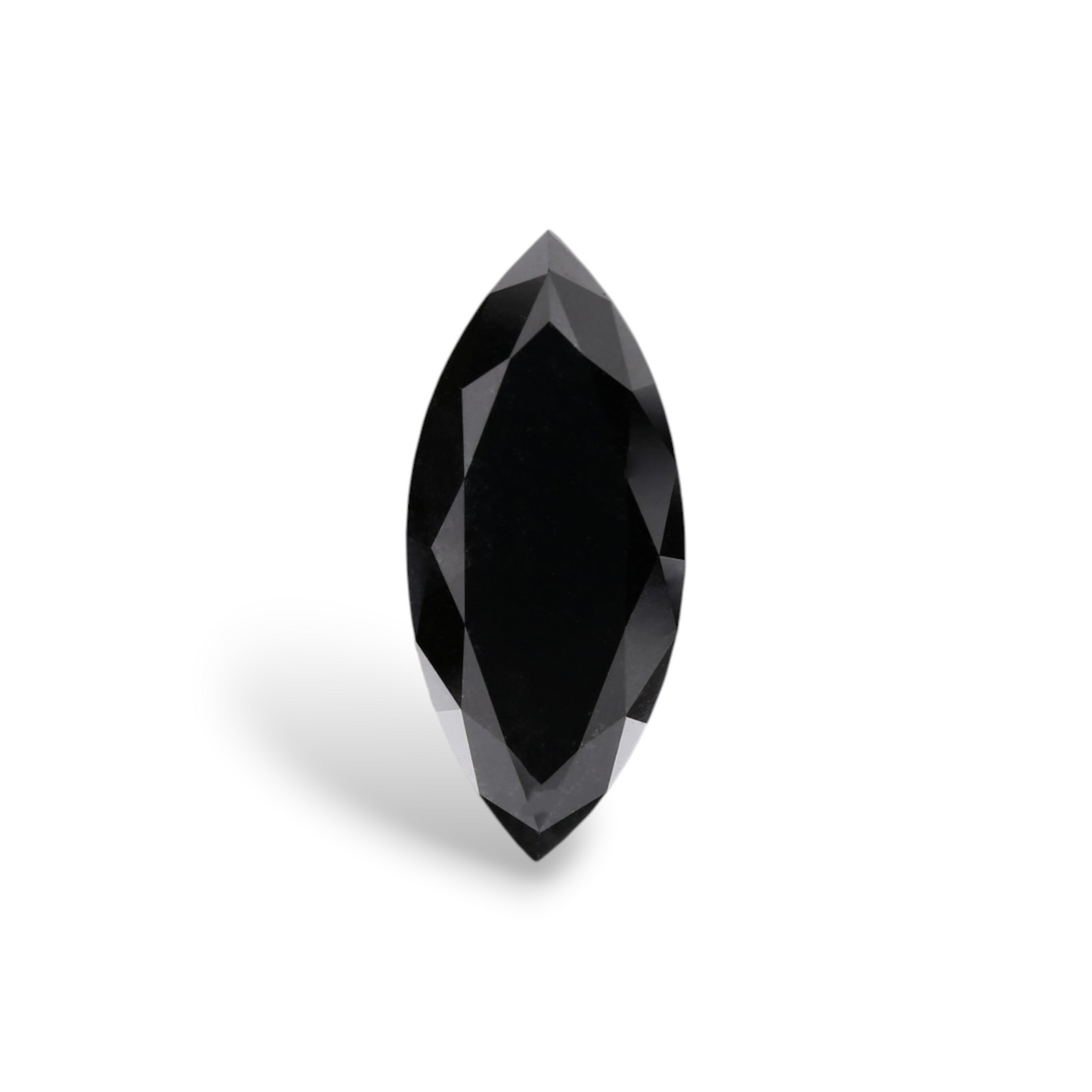 2.55 Carat Natural Black Marquise Diamond GIA