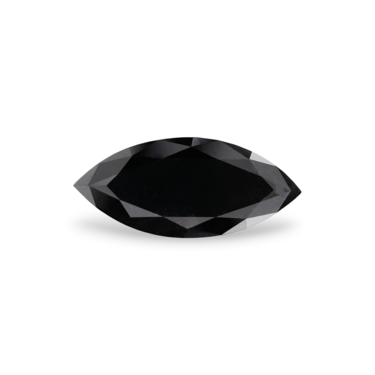 2.55 Carat Natural Black Marquise Diamond GIA