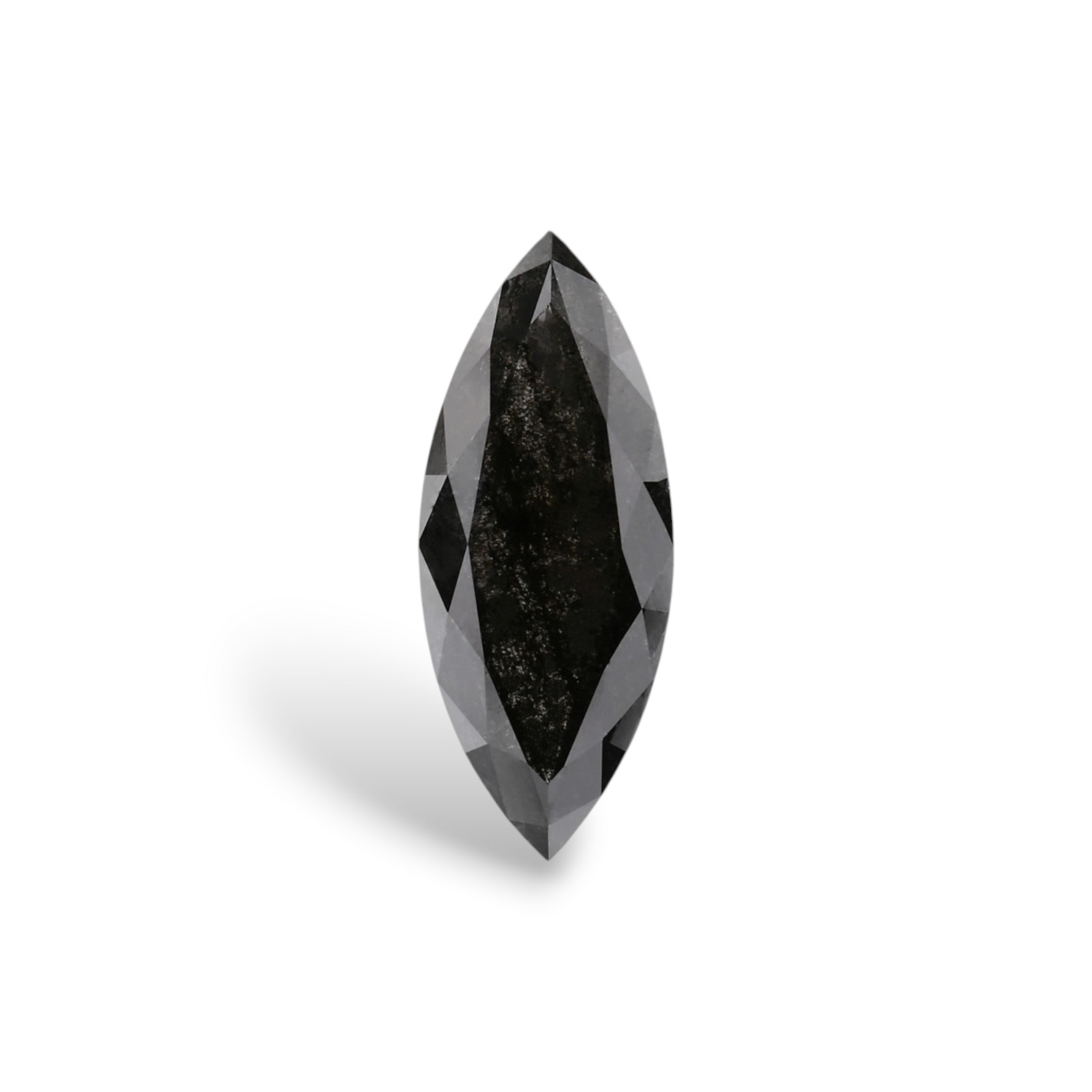 1.5 Carat Natural Black Marquise Diamond GIA