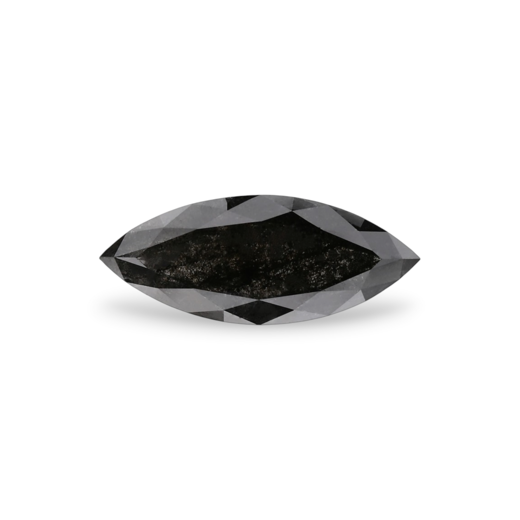 1.5 Carat Natural Black Marquise Diamond GIA
