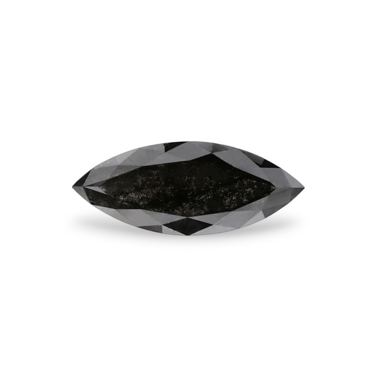 1.5 Carat Natural Black Marquise Diamond GIA