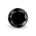 6.43 Carat Natural Black Round Diamond GIA