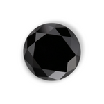 6.43 Carat Natural Black Round Diamond GIA