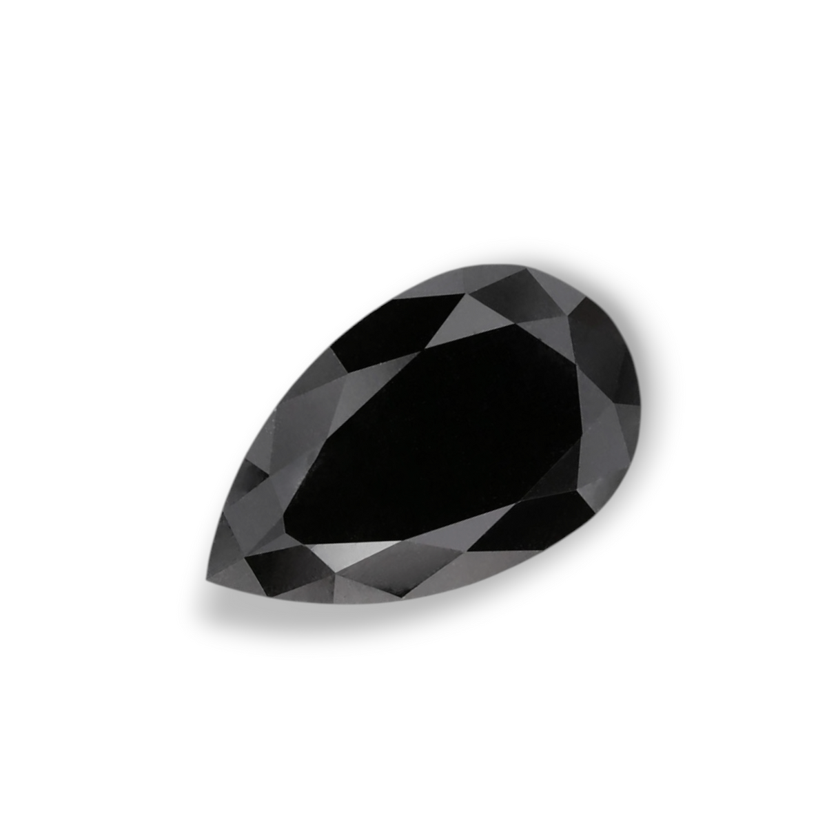 1.81 Carat Natural Black Pear Diamond GIA