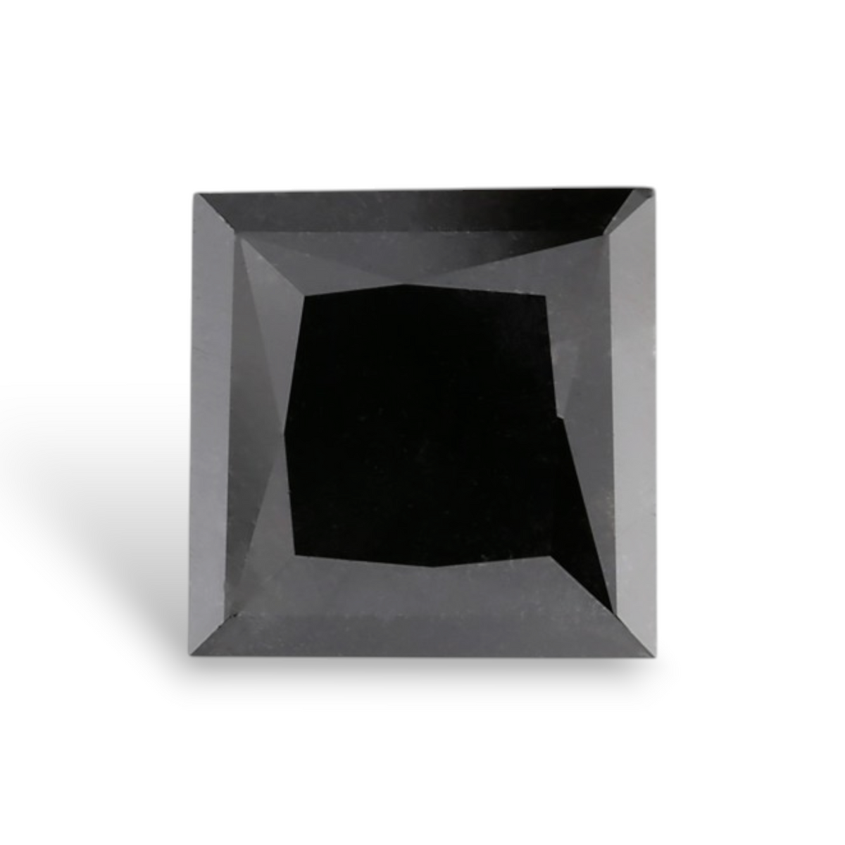 1.43 Carat Natural Black Princess Diamond GIA