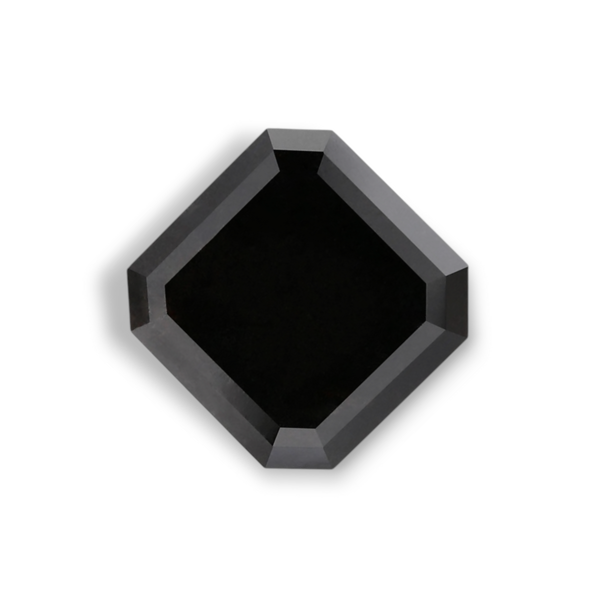 2.33 Carat Natural Black Sq emerald Diamond GIA