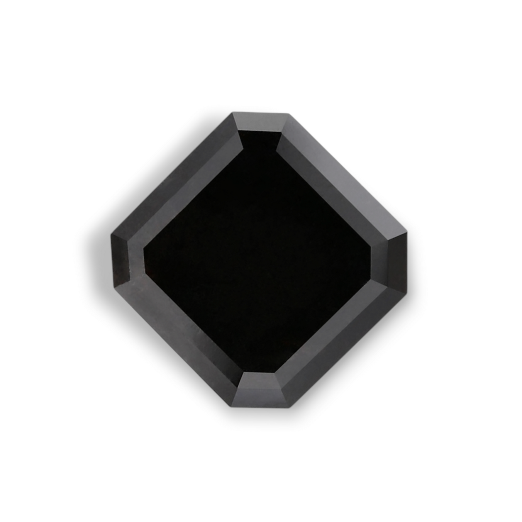 2.33 Carat Natural Black Sq emerald Diamond GIA