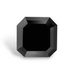 1.46 Carat Natural Black Sq emerald Diamond GIA