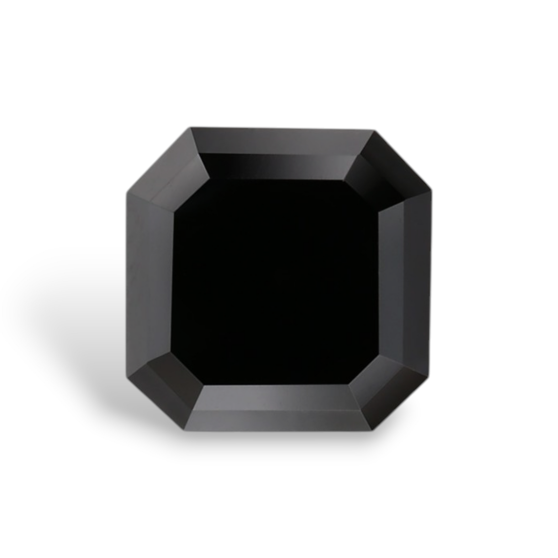 1.46 Carat Natural Black Sq emerald Diamond GIA