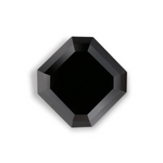 1.46 Carat Natural Black Sq emerald Diamond GIA
