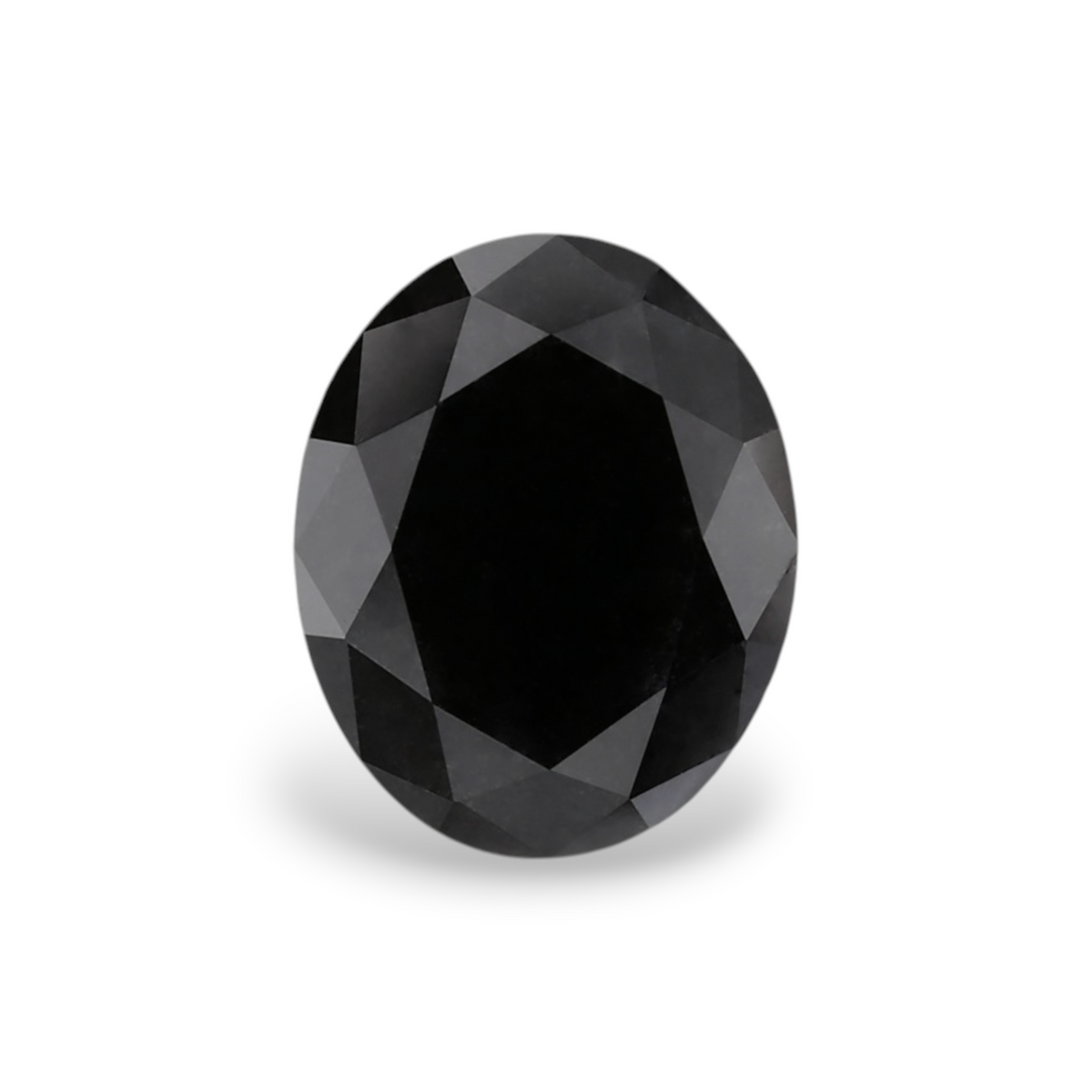 1.77 Carat Natural Black Oval Diamond GIA