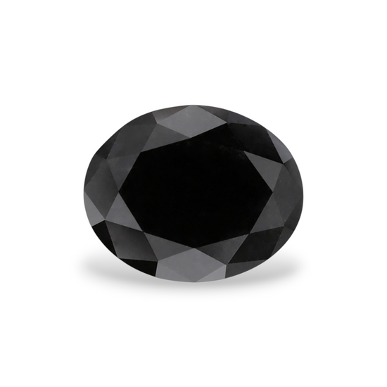 1.77 Carat Natural Black Oval Diamond GIA