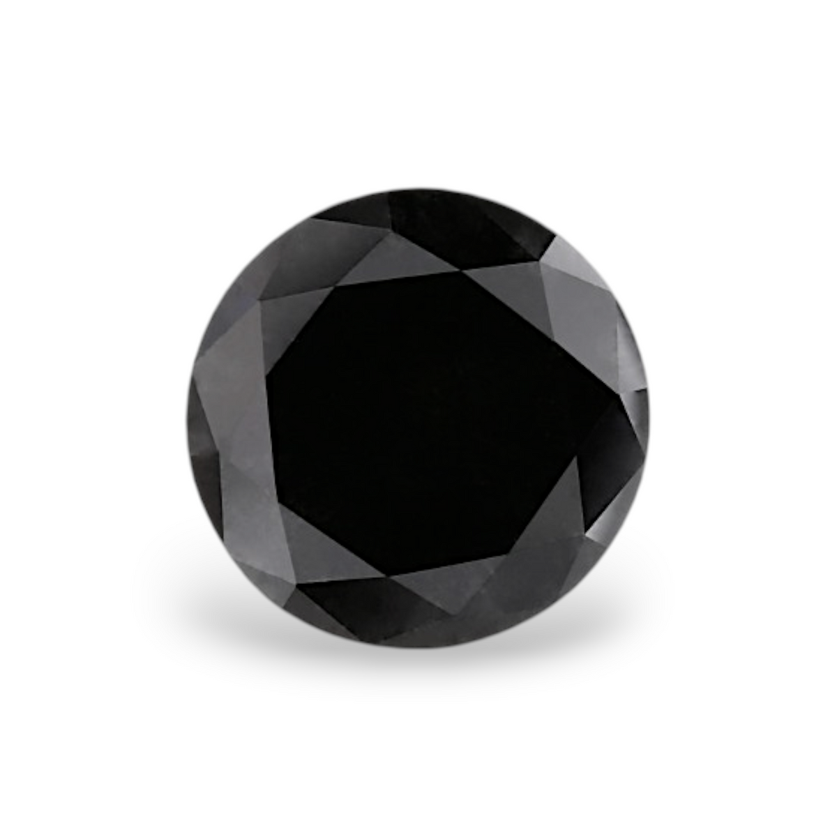 2.14 Carat Natural Black Round Diamond GIA