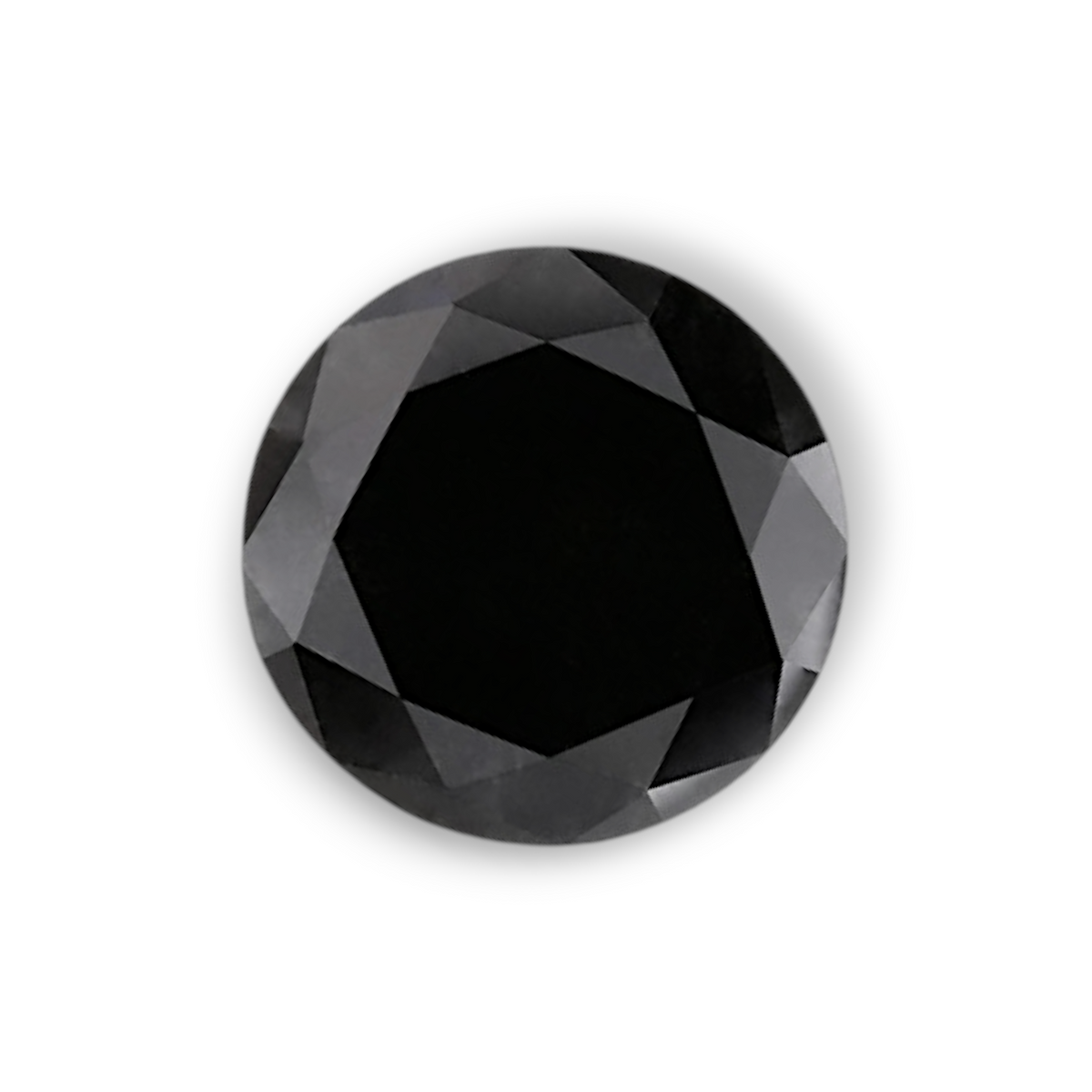 2.14 Carat Natural Black Round Diamond GIA