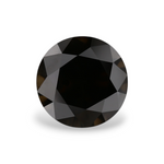 1.51 Carat Natural Black Round Diamond GIA