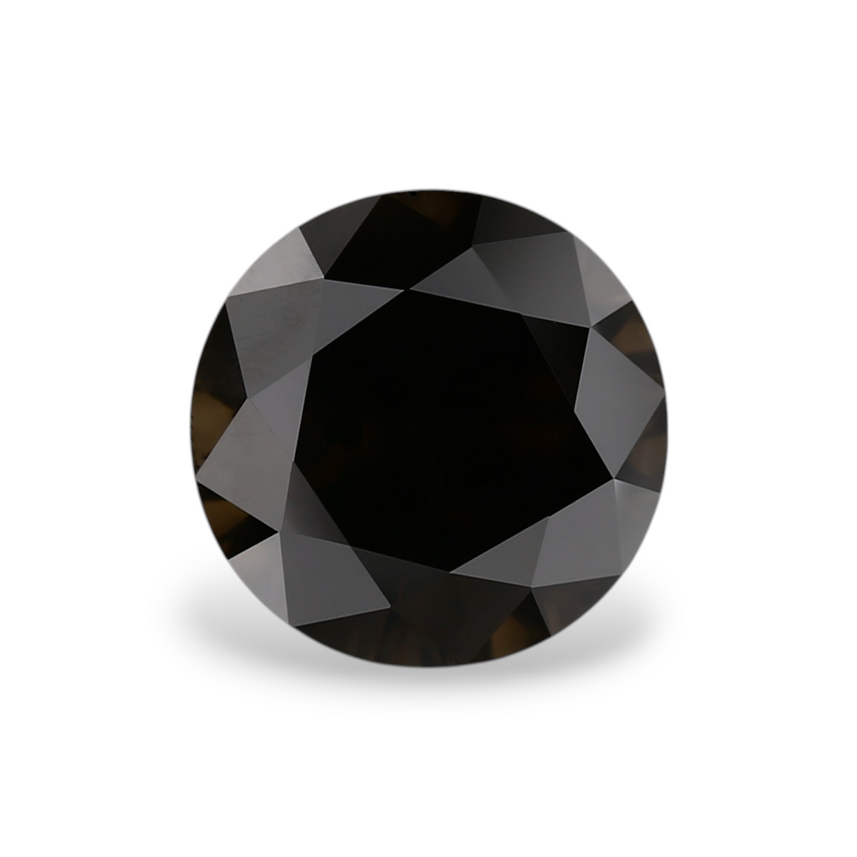 1.51 Carat Natural Black Round Diamond GIA