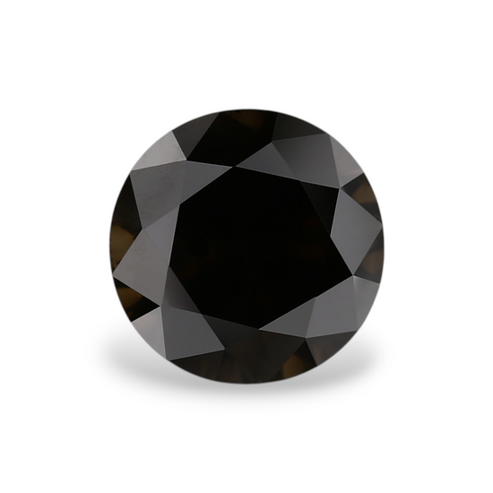 1.51 Carat Natural Black Round Diamond GIA
