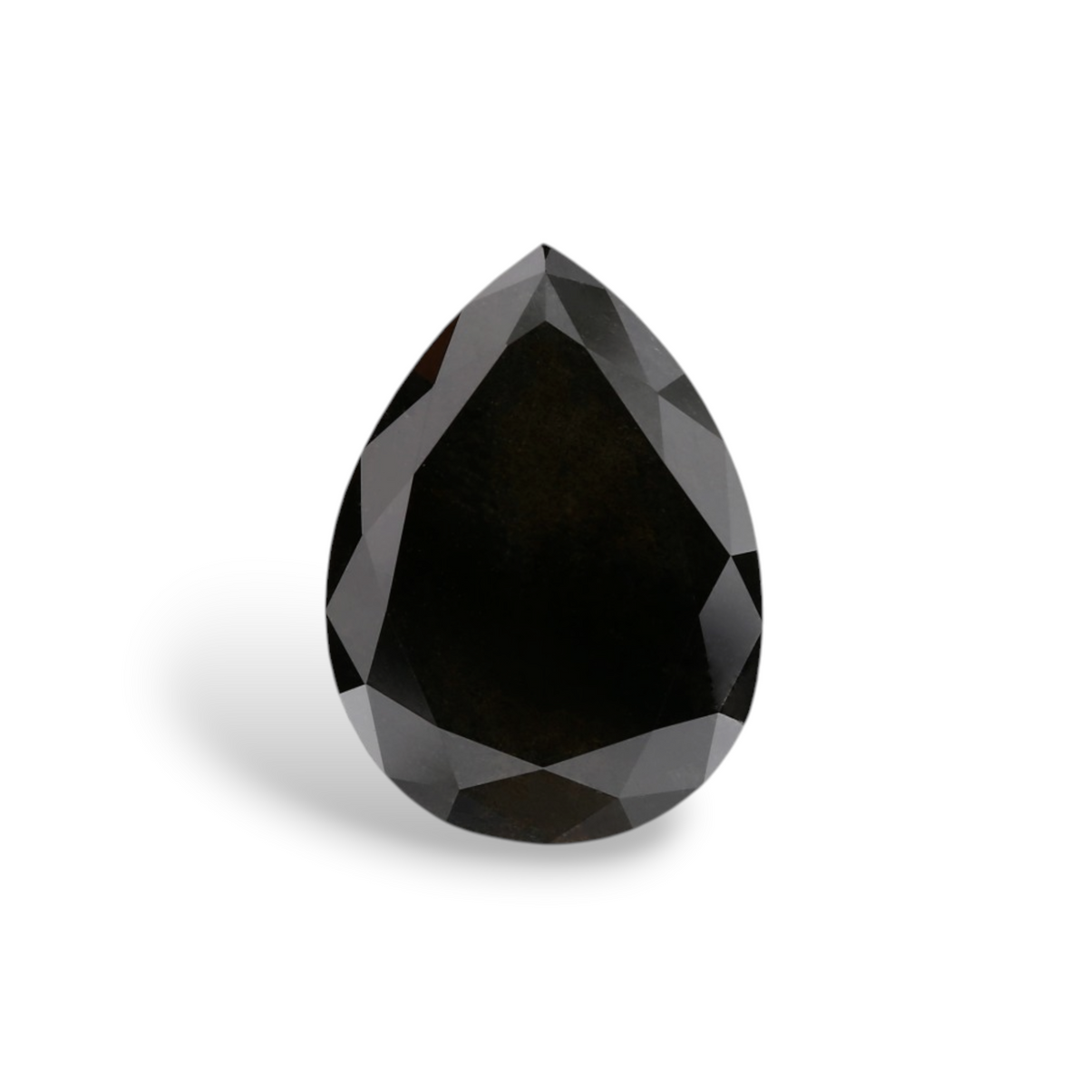 2.88 Carat Natural Black Pear Diamond GIA