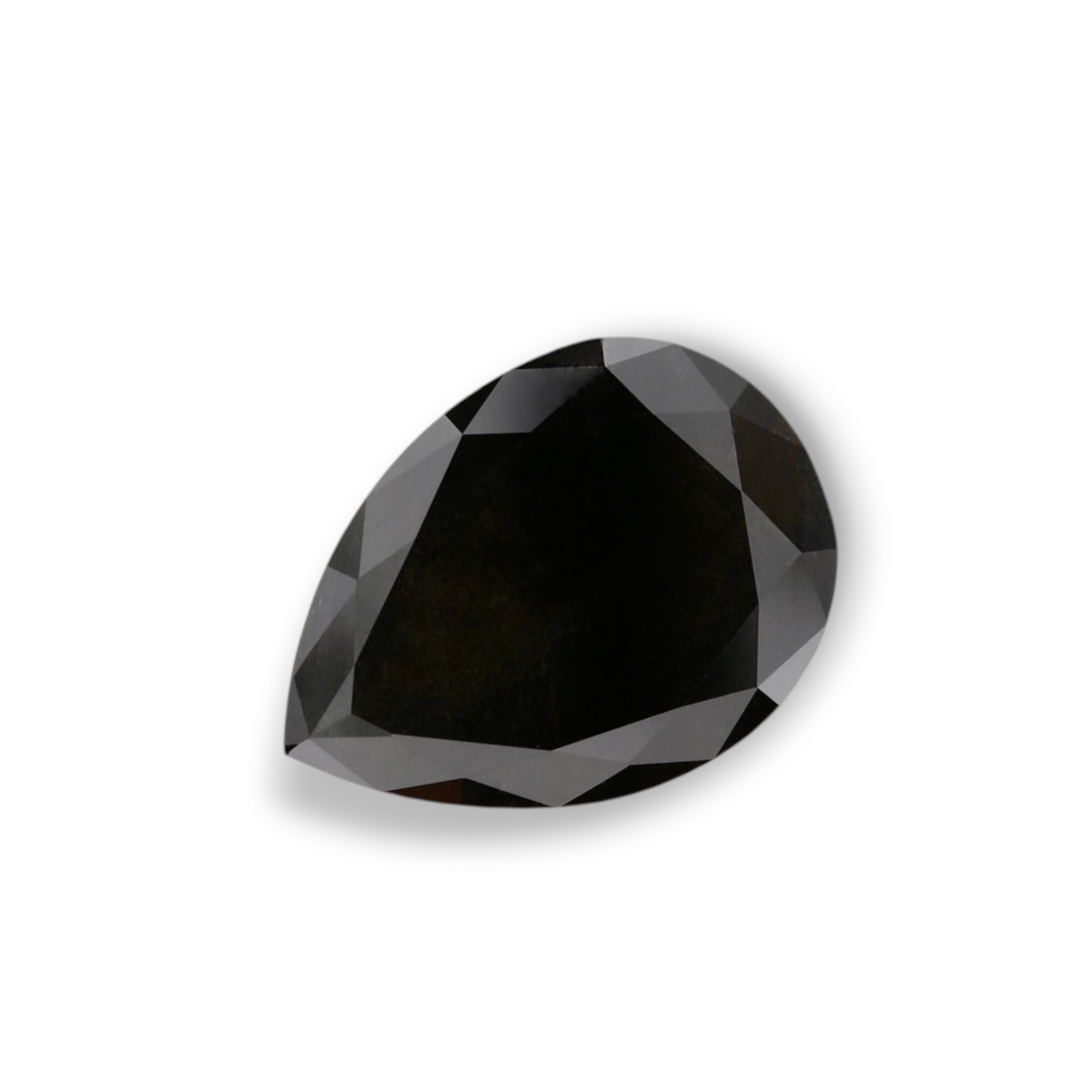 2.88 Carat Natural Black Pear Diamond GIA