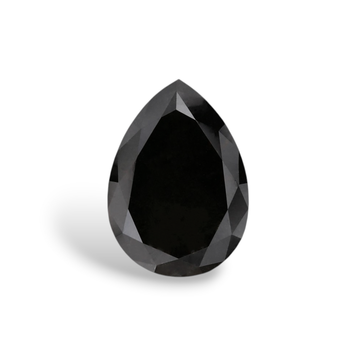 1.69 Carat Natural Black Pear Diamond GIA
