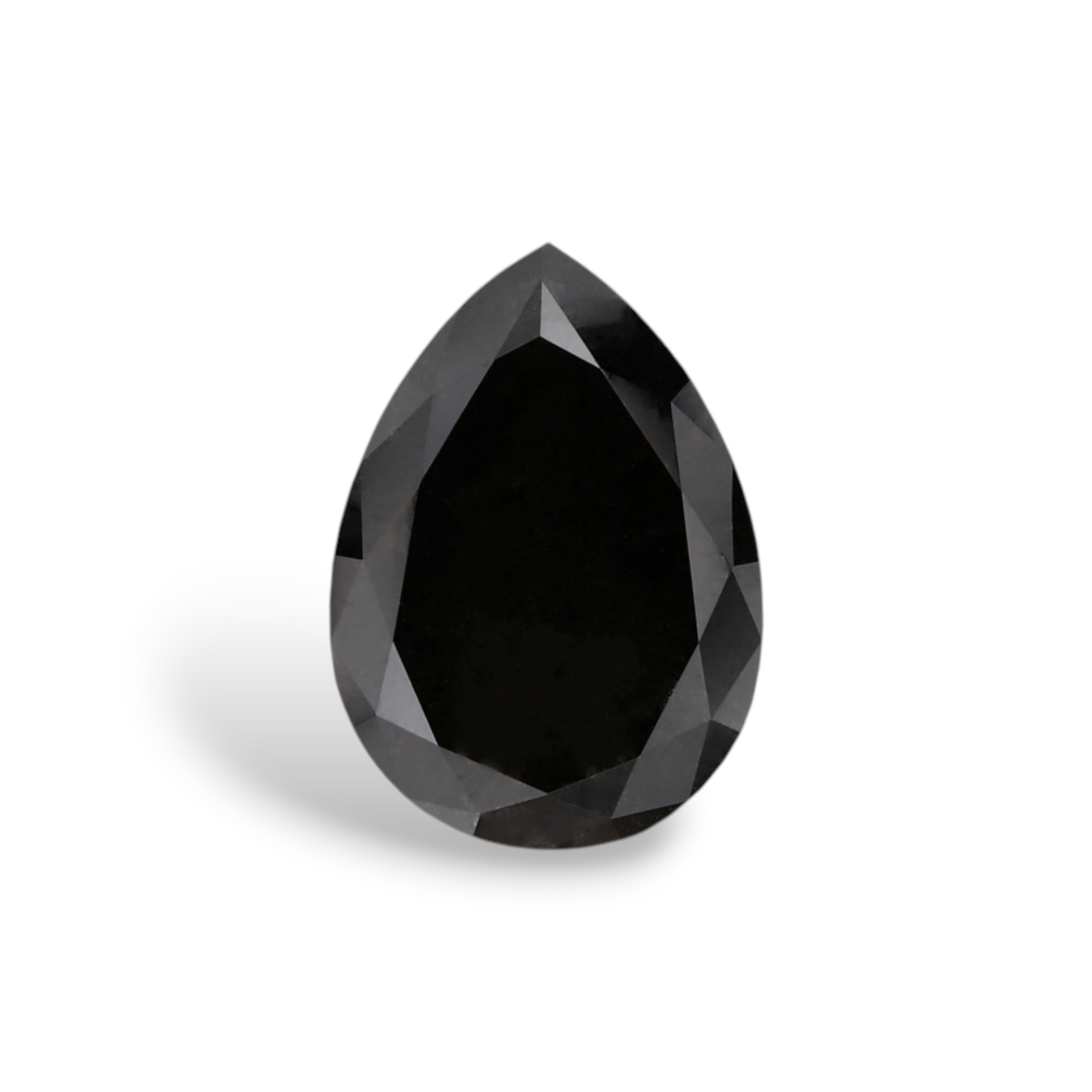 1.69 Carat Natural Black Pear Diamond GIA