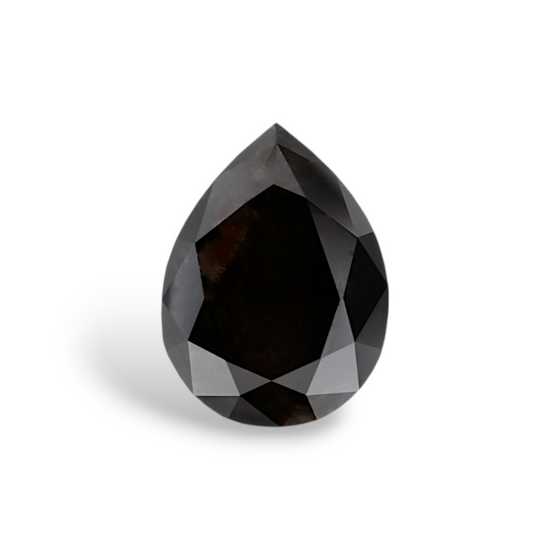 2.11 Carat Natural Black Pear Diamond GIA