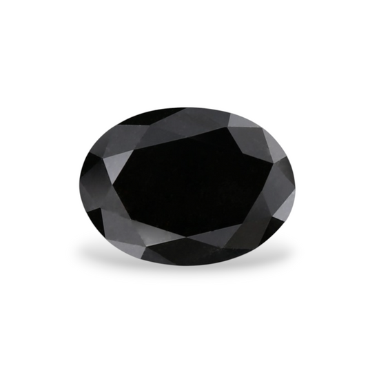 1.4 Carat Natural Black Oval Diamond GIA