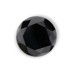 2.84 Carat Natural Black Round Diamond GIA