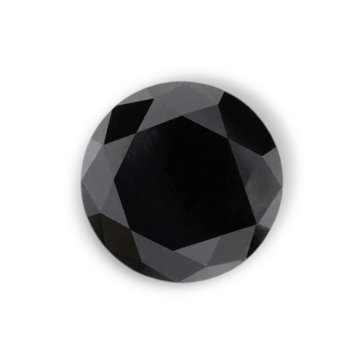 2.84 Carat Natural Black Round Diamond GIA