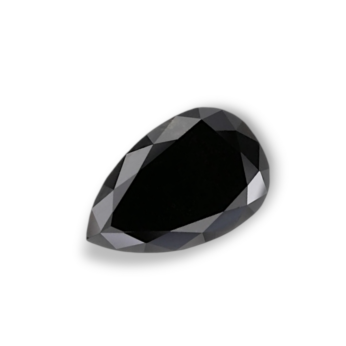 1.5 Carat Natural Black Pear Diamond GIA