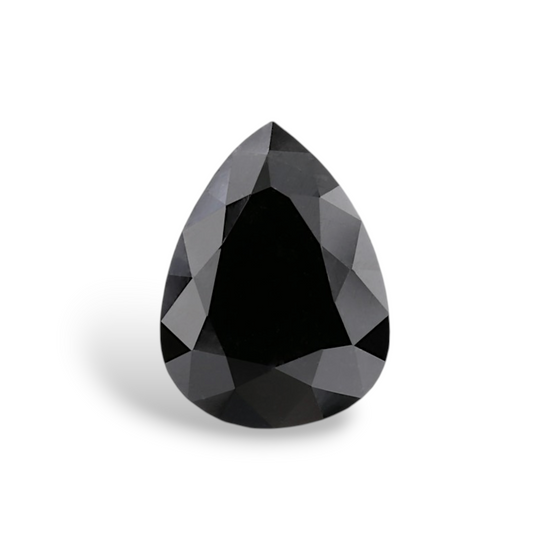 2.08 Carat Natural Black Pear Diamond GIA