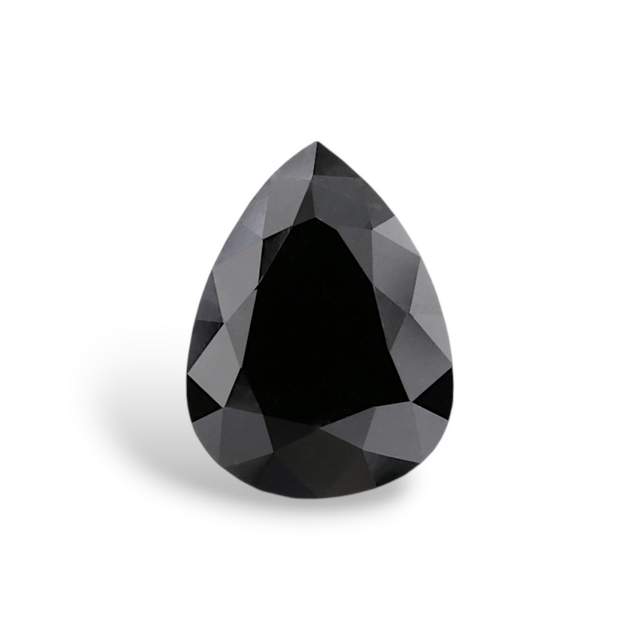 2.08 Carat Natural Black Pear Diamond GIA
