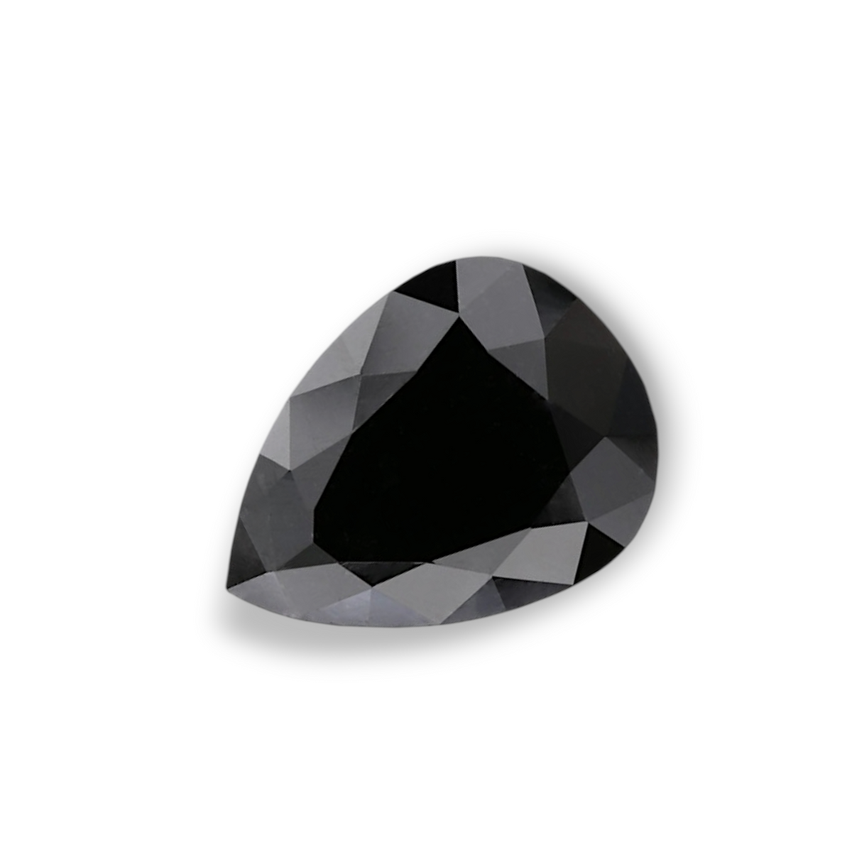 2.08 Carat Natural Black Pear Diamond GIA