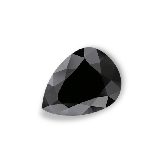 2.08 Carat Natural Black Pear Diamond GIA