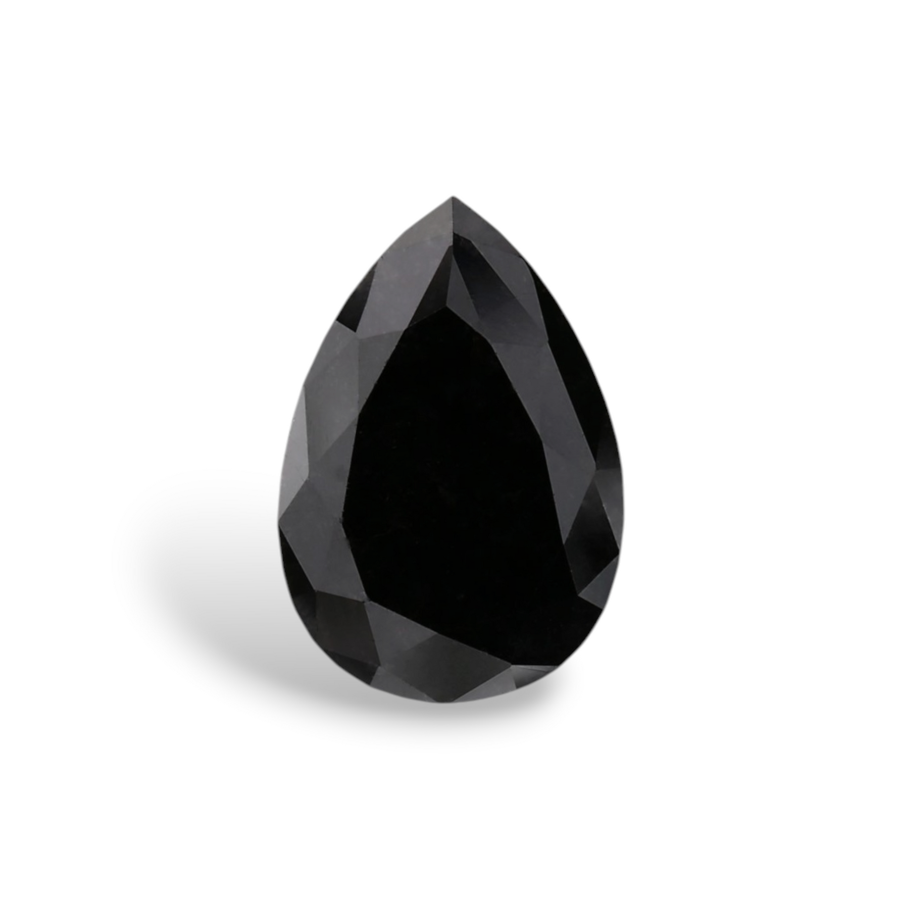 1.62 Carat Natural Black Pear Diamond GIA
