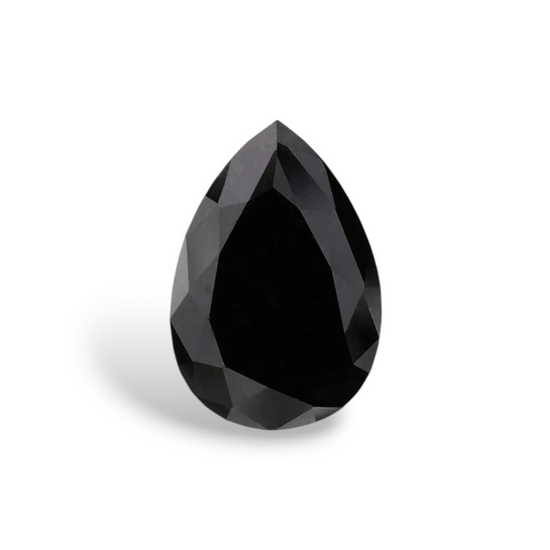 1.62 Carat Natural Black Pear Diamond GIA
