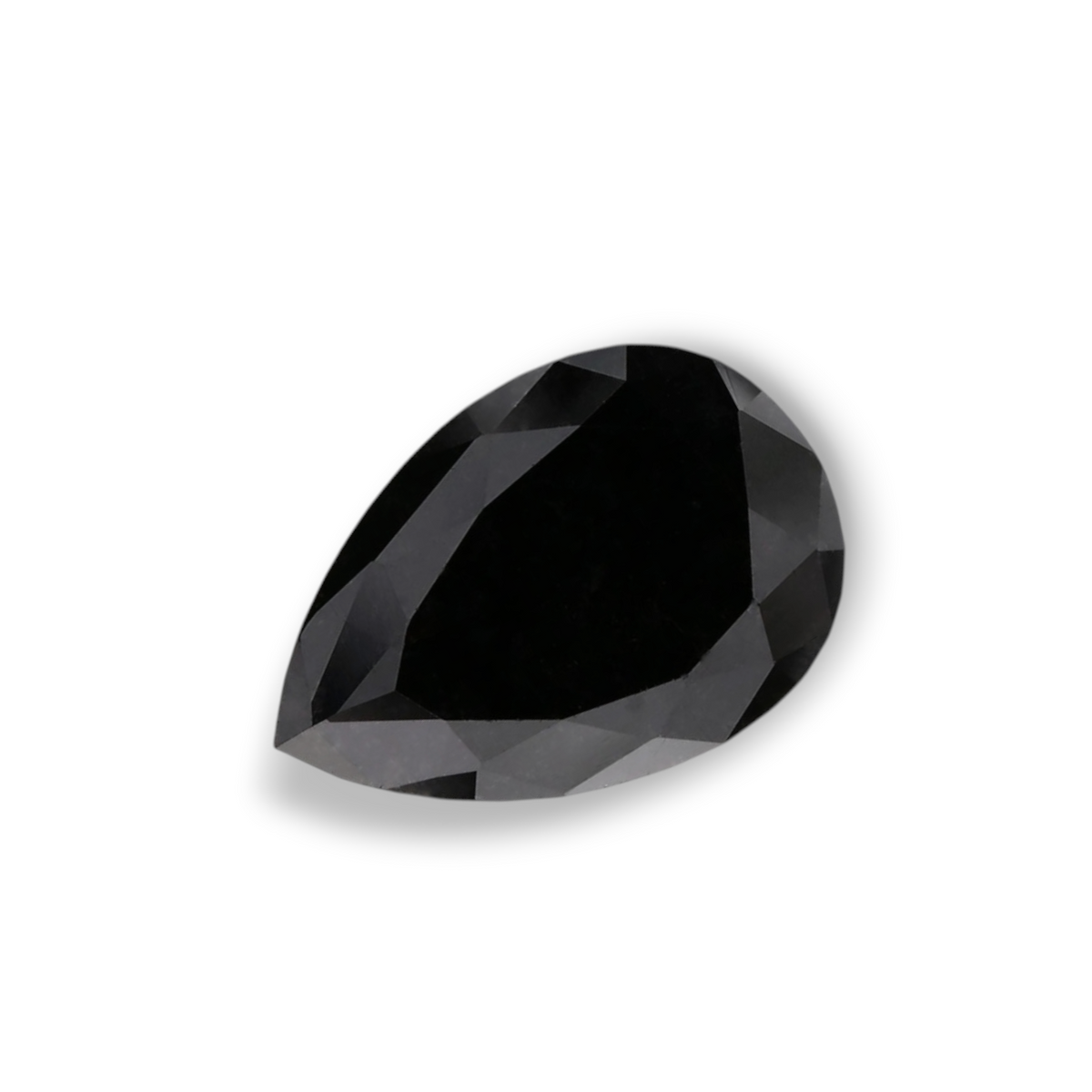 1.62 Carat Natural Black Pear Diamond GIA