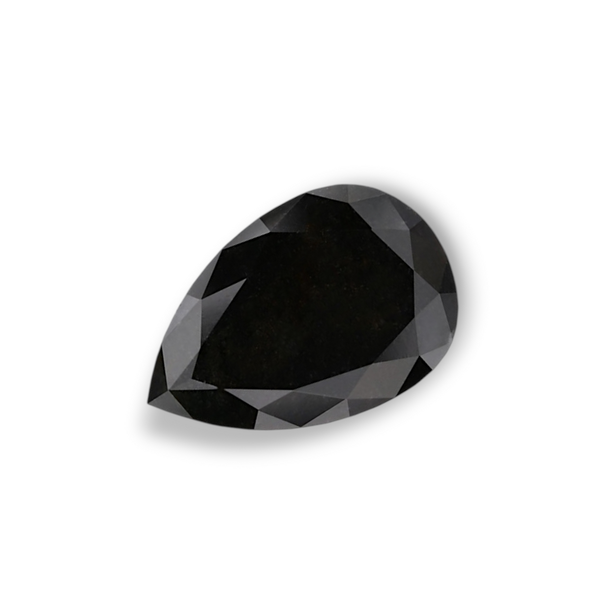 1.79 Carat Natural Black Pear Diamond GIA